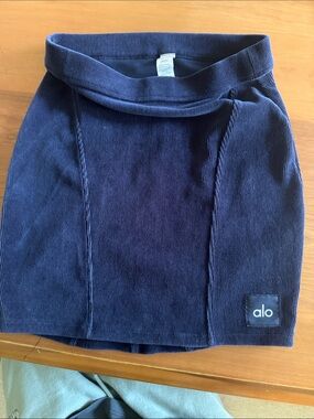 ALO Yoga Navy Blue Mini Skirt